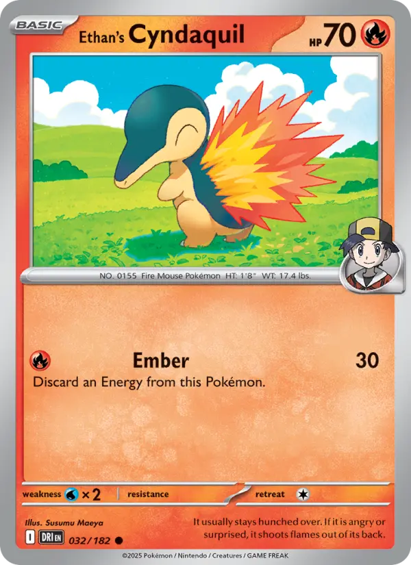 Ethan's Cyndaquil — Destined Rivals card #032