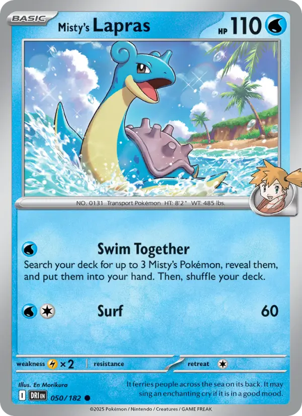 Misty's Lapras — Destined Rivals card #050