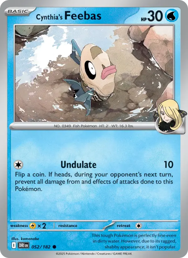 Cynthia's Feebas — Destined Rivals card #052