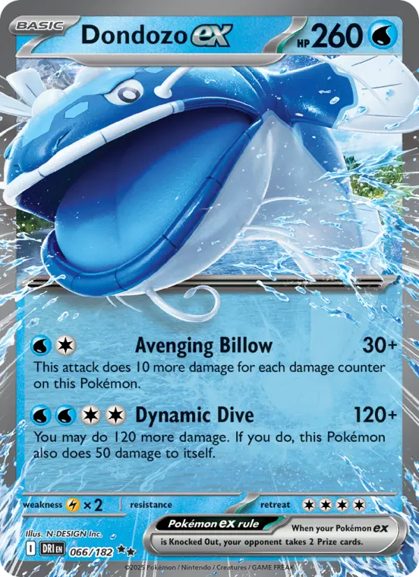 Dondozo ex — Destined Rivals card #066