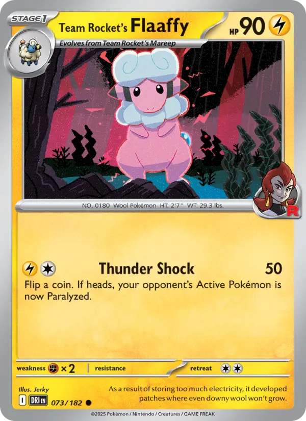 Team Rocket's Flaaffy — Destined Rivals card #073