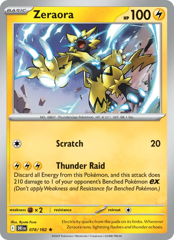 Zeraora — Destined Rivals card #078