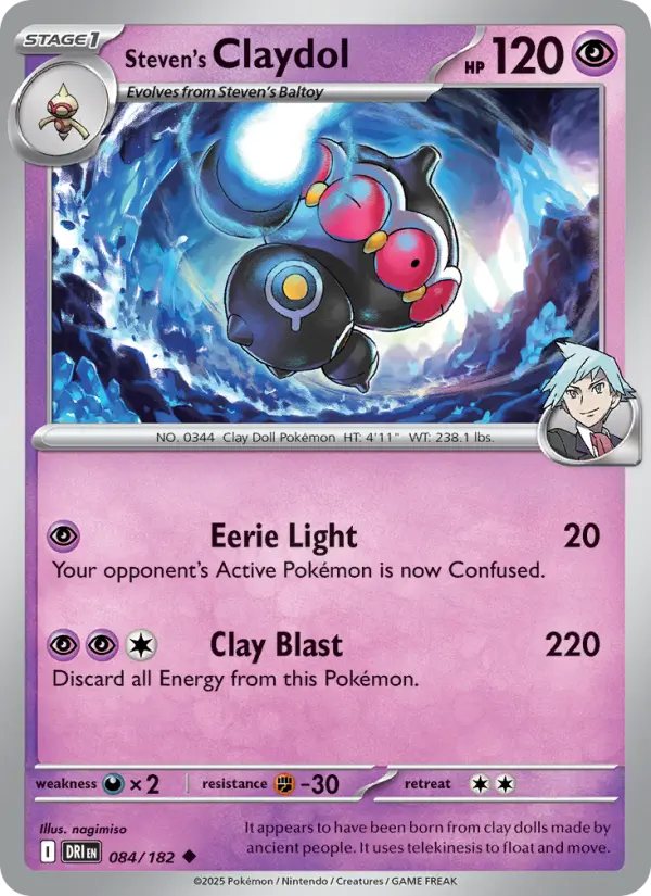 Steven's Claydol — Destined Rivals card #084