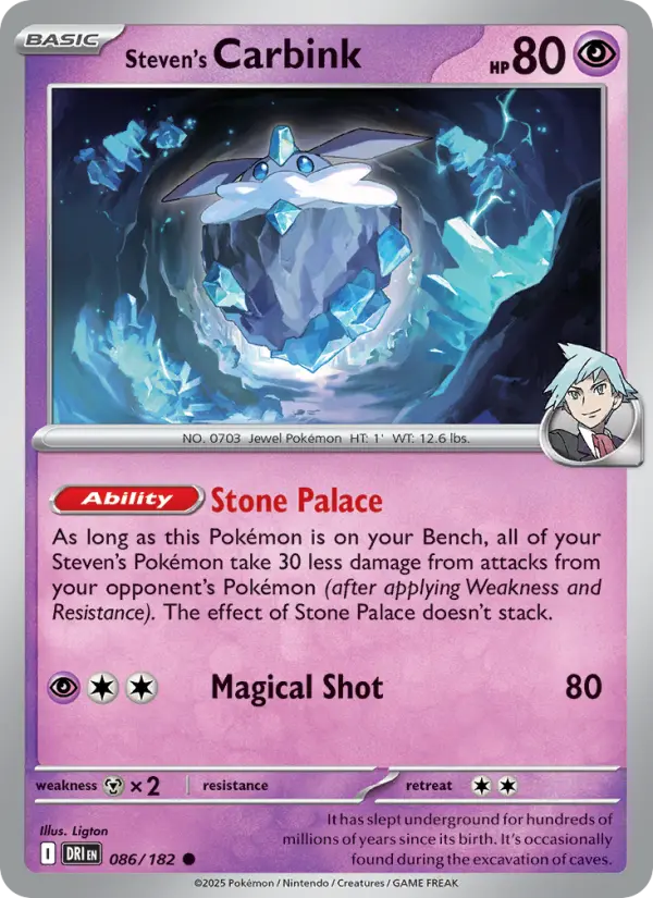 Steven's Carbink — Destined Rivals card #086