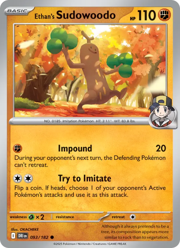 Ethan's Sudowoodo — Destined Rivals card #093