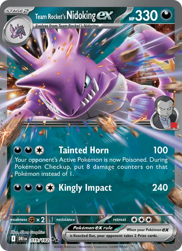 Team Rocket's Nidoking ex — Destined Rivals card #119