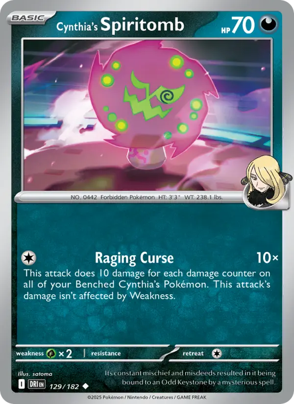 Cynthia's Spiritomb — Destined Rivals card #129