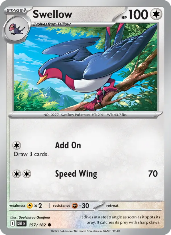 Swellow — Destined Rivals card #157