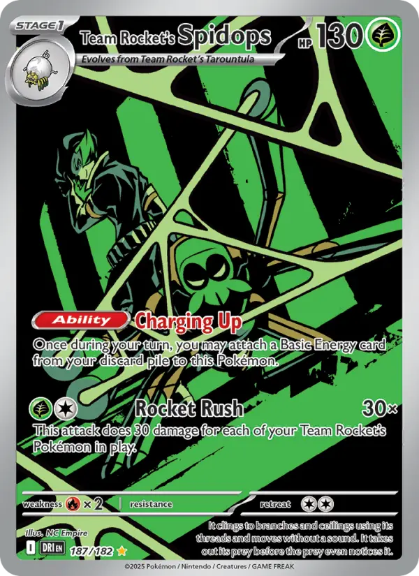 Team Rocket's Spidops — Destined Rivals card #187
