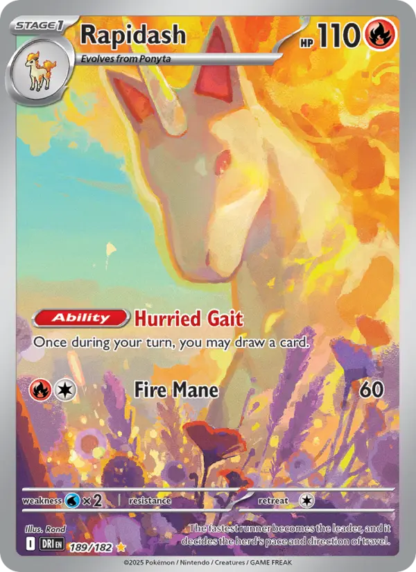 Rapidash — Destined Rivals card #189