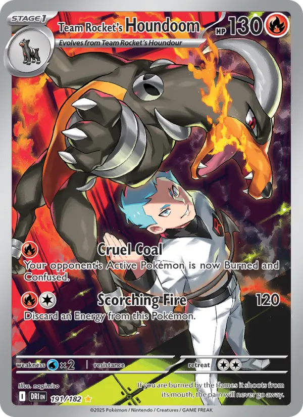 Team Rocket's Houndoom — Destined Rivals card #191