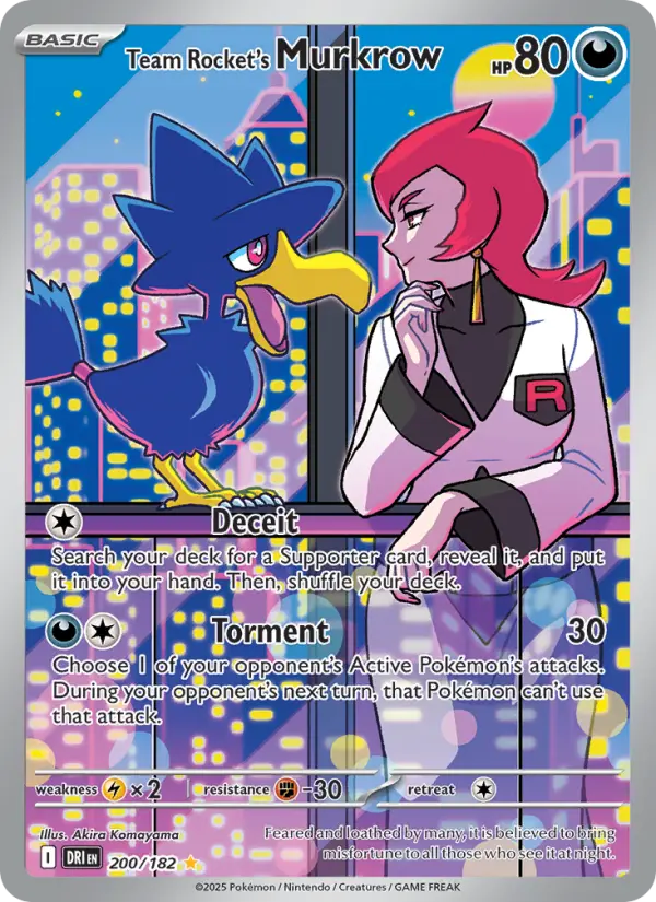 Team Rocket's Murkrow — Destined Rivals card #200