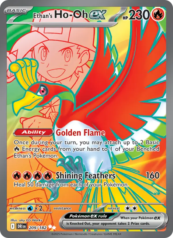 Ethan's Ho-Oh ex — Destined Rivals card #209
