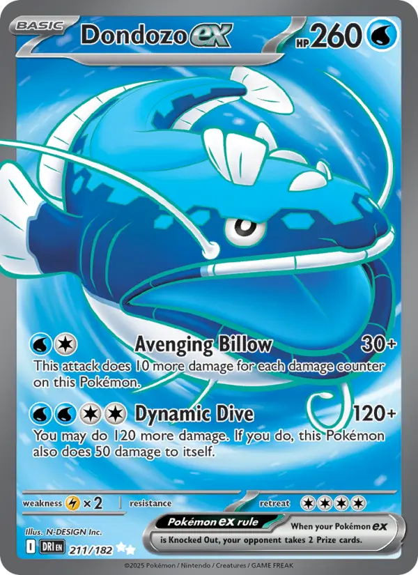 Dondozo ex — Destined Rivals card #211