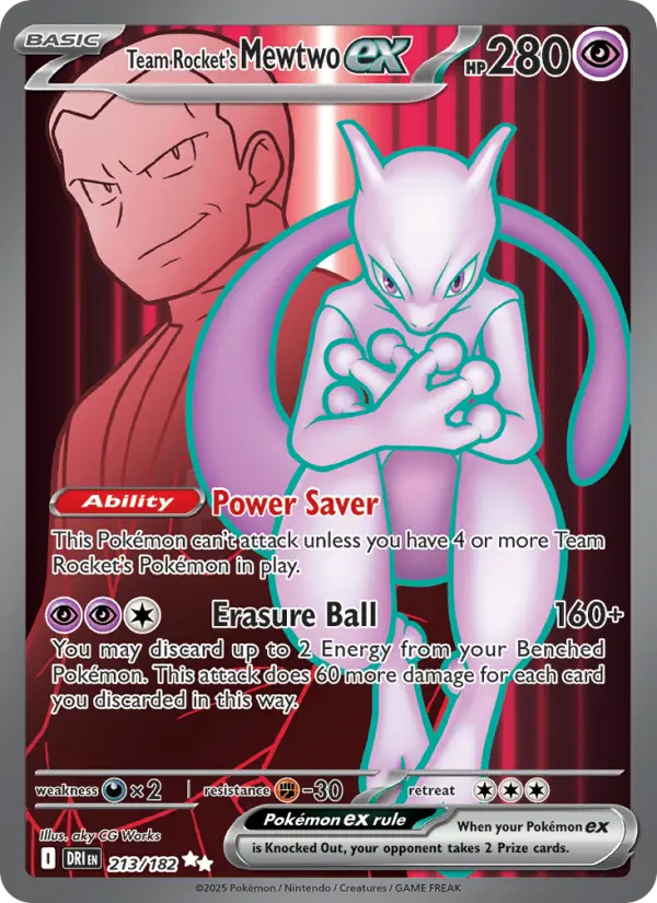 Team Rocket's Mewtwo ex — Destined Rivals card #213