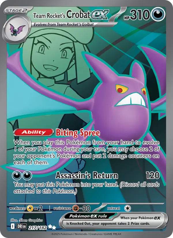 Team Rocket's Crobat ex — Destined Rivals card #217