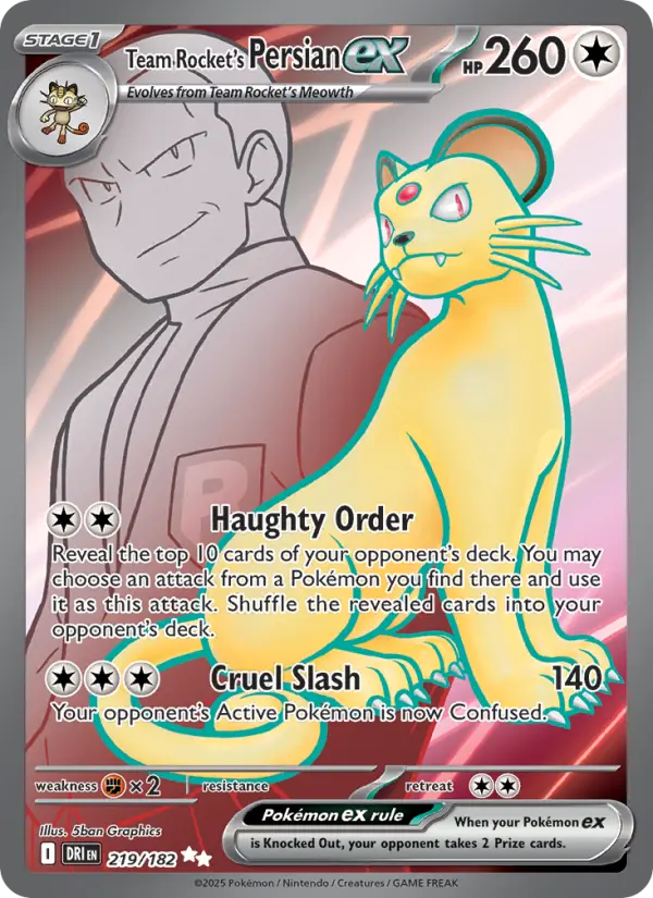Team Rocket's Persian ex — Destined Rivals card #219