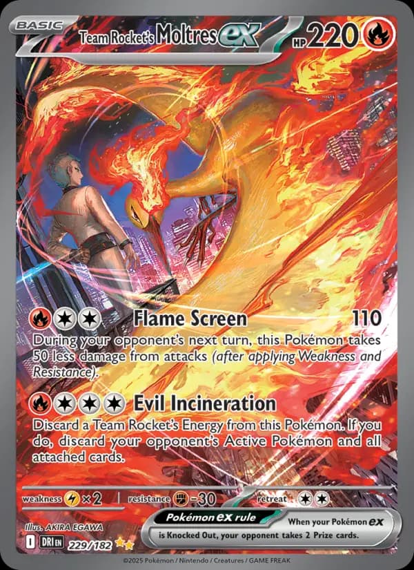Team Rocket's Moltres ex — Destined Rivals card #229
