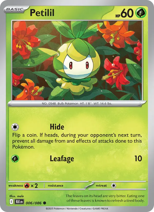Petilil — Black Bolt card #006