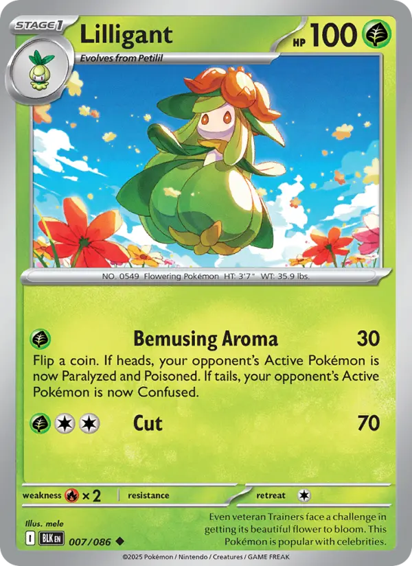 Lilligant — Black Bolt card #007