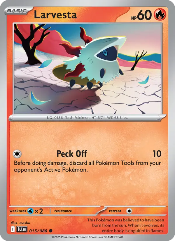 Larvesta — Black Bolt card #015