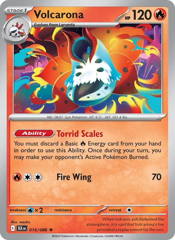 Volcarona — Black Bolt card #016