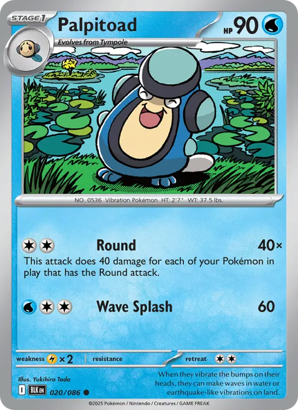 Palpitoad — Black Bolt card #020