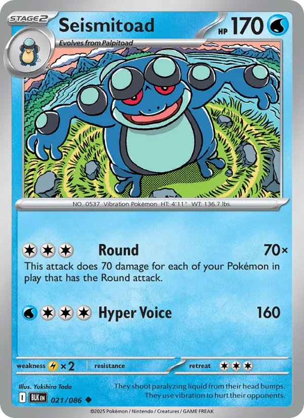Seismitoad — Black Bolt card #021