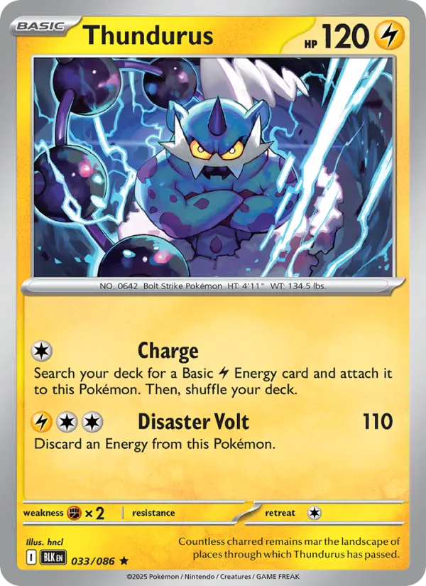 Thundurus — Black Bolt card #033
