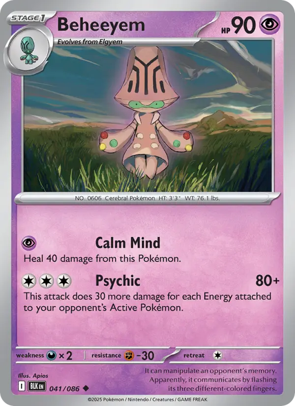 Beheeyem — Black Bolt card #041