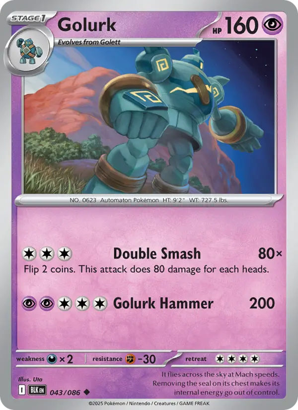 Golurk — Black Bolt card #043