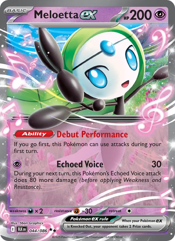 Meloetta ex — Black Bolt card #044