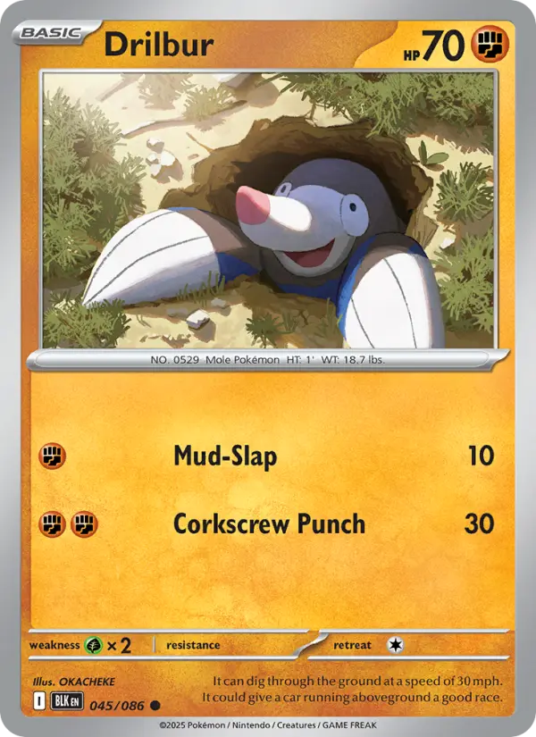 Drilbur — Black Bolt card #045