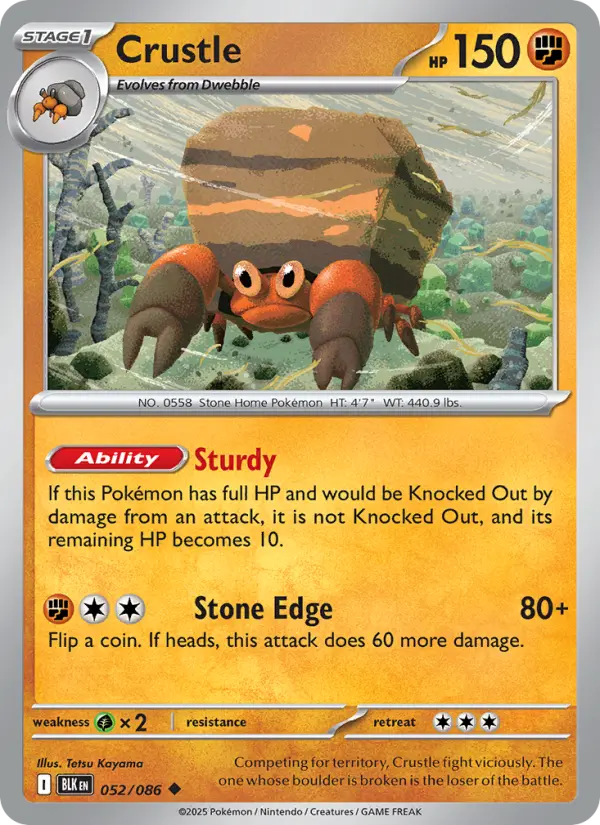 Crustle — Black Bolt card #052
