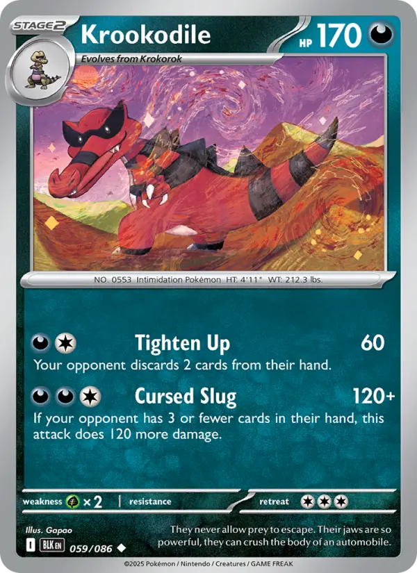 Krookodile — Black Bolt card #059