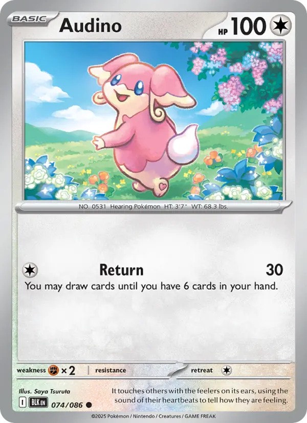Audino — Black Bolt card #074