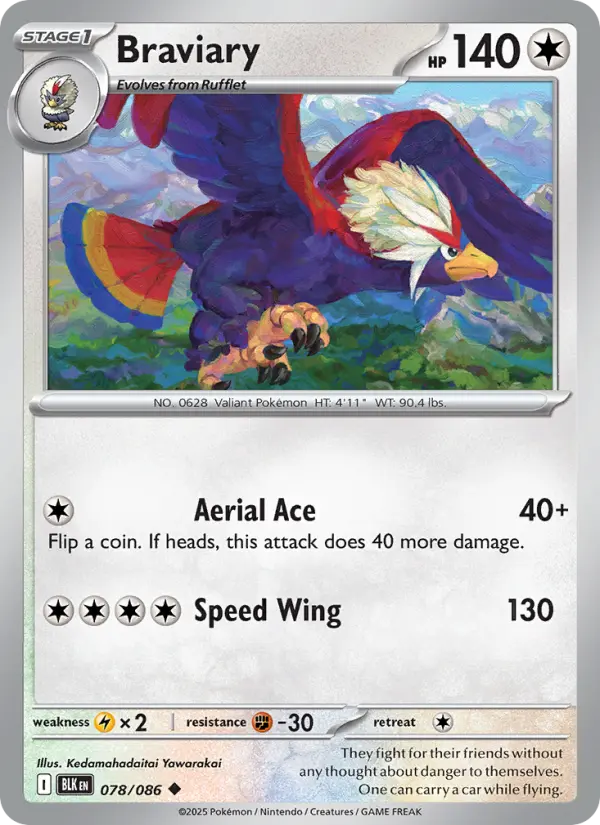 Braviary — Black Bolt card #078