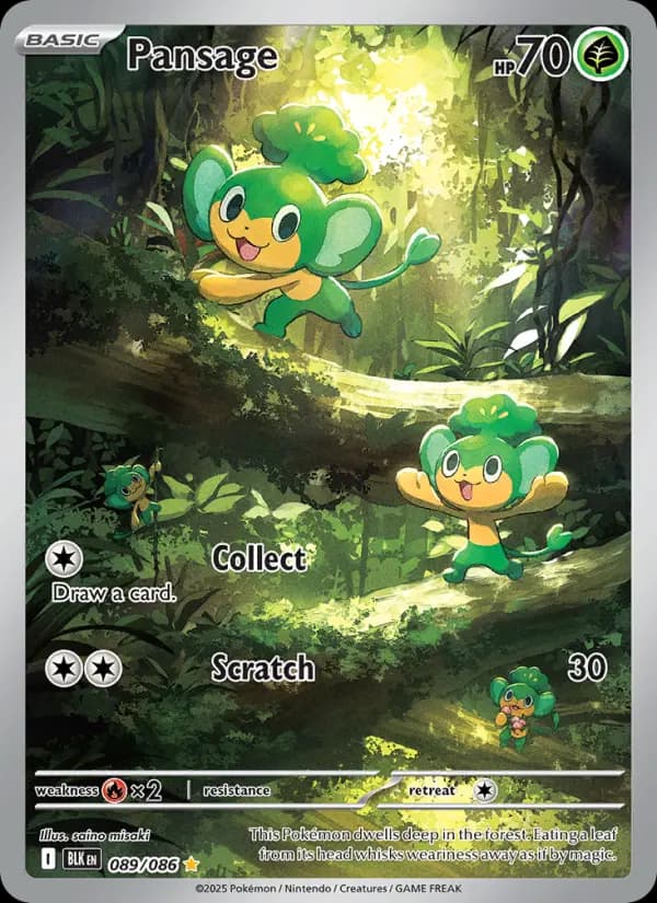Pansage — Black Bolt card #089