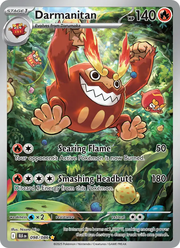Darmanitan — Black Bolt card #098
