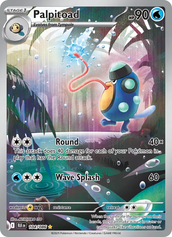 Palpitoad — Black Bolt card #104