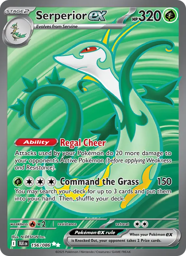 Serperior ex — Black Bolt card #156