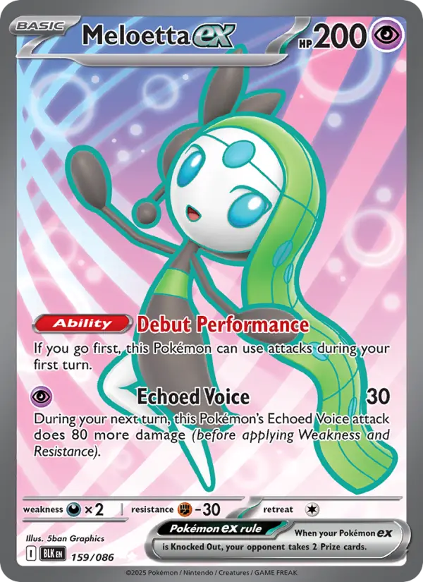 Meloetta ex — Black Bolt card #159