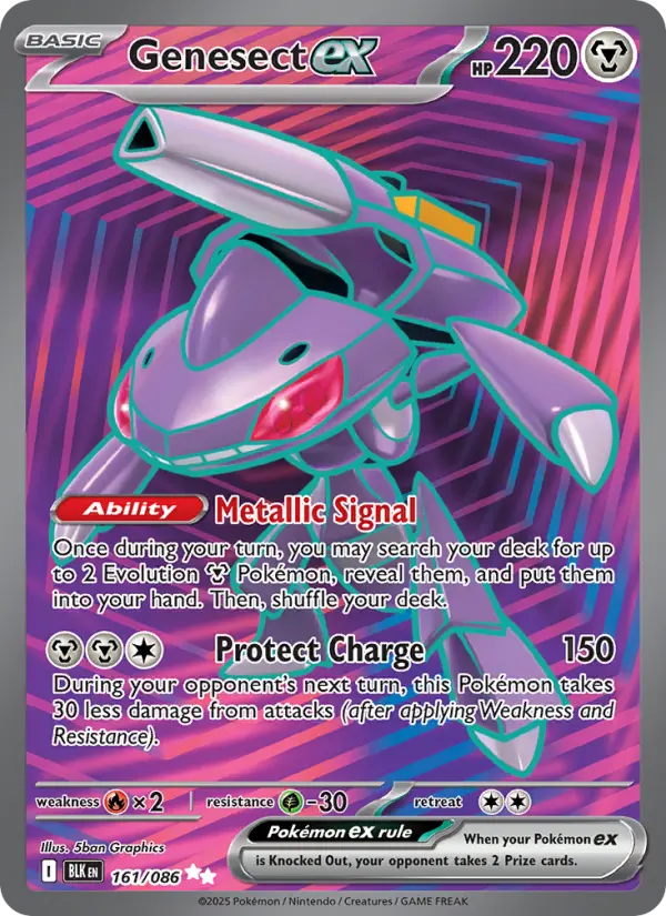 Genesect ex — Black Bolt card #161