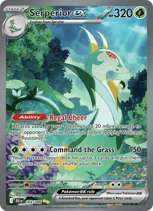Serperior ex — Black Bolt card #164