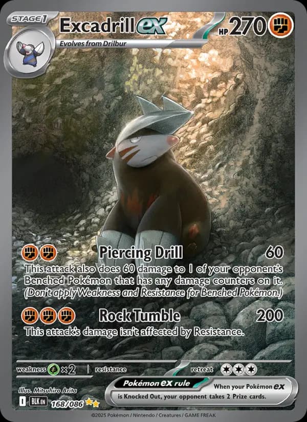 Excadrill ex — Black Bolt card #168