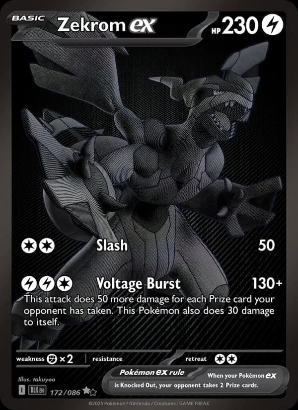 Zekrom ex — Black Bolt card #172