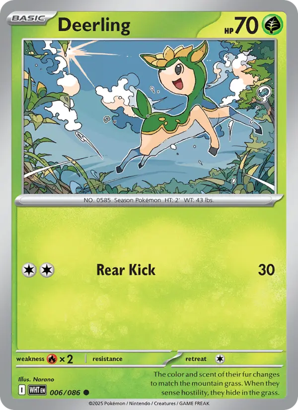 Deerling — White Flare card #006