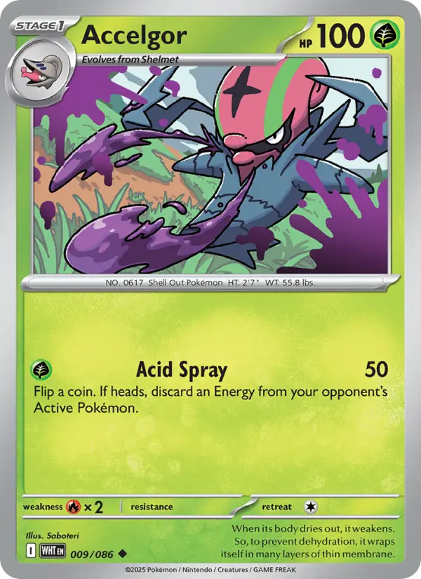 Accelgor — White Flare card #009