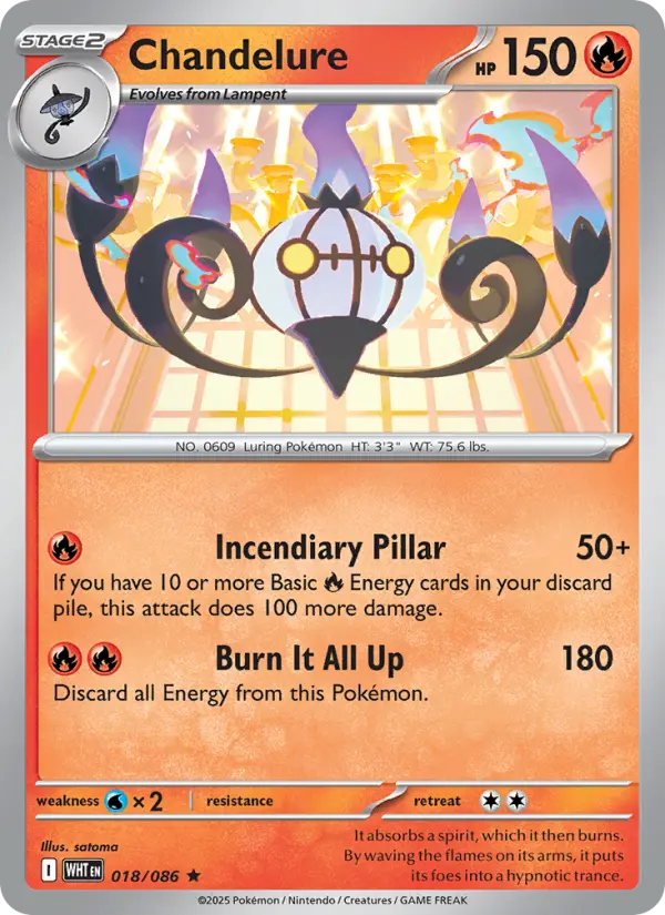Chandelure — White Flare card #018