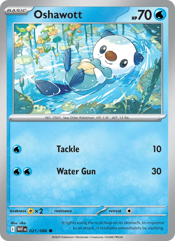 Oshawott — White Flare card #021